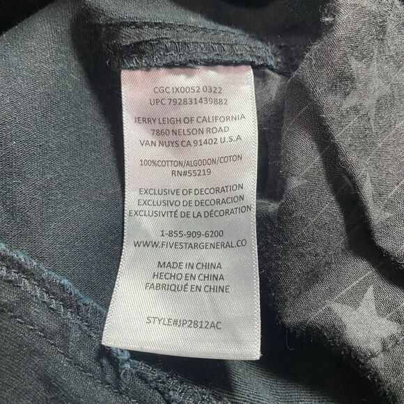 FIVE STAR GENERAL Cargo Jogger Mid Rise Elastic Waist Pants Womens S Black - Picture 9 of 10